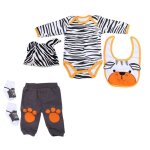 Ensemble de v�tements de poup�e surenhap - ours ray� - pour b�b� - 0 mois et plus