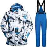 Ensemble de vetements de ski homme - bleu - imperm�able�veste softshell de ski + pantalon de ski homme ...