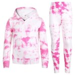 Ensemble de v�tements de sport - enfants - tie dye - haut � capuche - leggings - �ge 5 - 13 ans