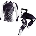 Ensemble de vetements de sports homme compression fitness yoga vetements homme t - shirt manches longue ...