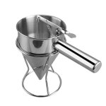 Entonnoir a piston en acier inoxydable avec support pour creme sauce dosage entonnoir en sauce