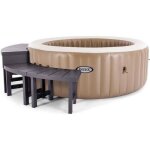 Entourage de spa 4 places rond - intex - 28515 - 2 pi�ces medium + 2 pi�ces hautes - l�ger et r�sistant ...
