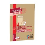 Enveloppes - kraft - c4 - 229x324mm - soufflets - auto adh�sive - lot de 5 - gpv