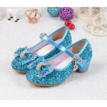Eozy ballerine  talon haute fille enfant chaussure de princesse paillette n?ud papillon mode noble anti ...
