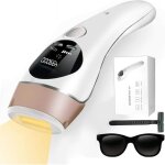 Epilateur lumiere pulsee joulli - laser definitif avec des lunettes epilateur femme 500 000 flashs ipl ...