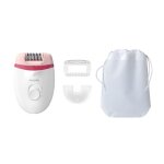 Épilateur - philips - satinelle essential bre255 - 00 - rose - blanc - Épilation par pincement Épilateur - philips - satinelle essential bre255 - 00 - rose - blanc - Épilation par pincement