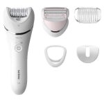 Epilateur + rasoir philips satinelle - tte dpilation extra - large - 2 vitesses tanche