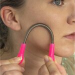 pilateur  ressort - rose - mtal inox - pratique - non douloureux - pour visage et petites zones