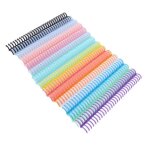 �pines de reliure en peigne - salutuya - 14 couleurs - plastique pp - 150 feuilles max - 28 cm