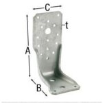 �querre renforc�e pour ossature bois simpson - a285xb85xc65 mm - akr285x3l
