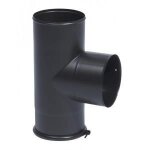 Té équerre rigide émail noir mat avec tampon diamètre 125mm - 346404 - ten Té équerre rigide émail noir mat avec tampon diamètre 125mm - 346404 - ten