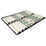Ergo sommier � lattes ergonomique avec plots de soutien 200x200 cm