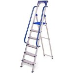 Escabeau 6 marches secure pro aluminium renforc� s�curis� avec rampes tablette porte - outils hauteur ...