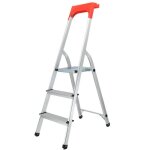 Escabeau pliable 3 marches marchepied léger en aluminium 150 kg 55 cm safetool Escabeau pliable 3 marches marchepied léger en aluminium 150 kg 55 cm safetool