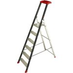 Escabeau professionnel - escalux - prolux plus - 6 marches antidrapantes - plateforme en aluminium