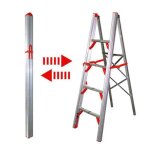 Escabeau pliable t�lescopique tubulaire 1. 51m 4 marches