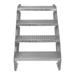 Escalier caillebotis - acier galvanis� - 4 marches - largeur 600mm - personnalisable jusqu� 8 marches ...