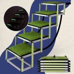 Escalier pour chien - priorpet - 5 marches - marquage phosphorescent - surface antid�rapante - rampe ...