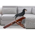 Escalier pour chien - priorpet - rampe noix - bois de bouleau - surface antidrapante - pliable