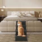 Escalier pour chien - rampe pliable - 4 marches - id�ale pour articulations - pour chiens grands et petits ...