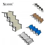 Escalier pour chien - xuanyu - rampe pliable - 4 marches - beige - support jusqu� 75 kg