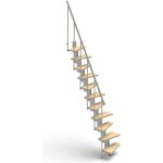 Escalier compact 11 marches en bois multiplis - structure en mtal - small misterstep