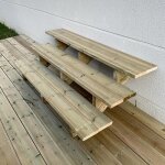 Berlin escalier ext�rieur bois 3 marches h 54cm l - 160cm - sans contre marche