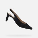 Escarpin d bibbiana - geox - femme - noir - carr� - boucle de serrage