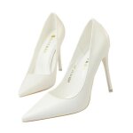 Escarpins femme blancs - talon aiguille 7. 5cm - bout ferm - synthtique