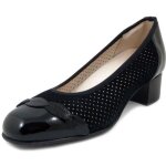 Escarpin femme - osvaldo pericoli - cuir noir - talon bas confort - semelle amovible