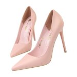 Escarpins femme - marque - modle - talon aiguille 7. 5cm - bout ferm - couleur rose xh420