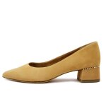Escarpin femme - tamaris - daim beige - talon large 4cm - confortable et pratique