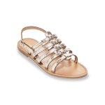 Escarpins femme les tropeziennes par m. belarbi hikano - or - cuir - bride - plat