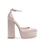 Escarpins plateforme femme - steve madden tamy - champ satin - talon 12cm - plateforme 4cm