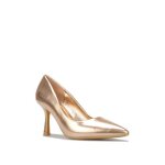La modeuse - escarpins - escarpins en simili mtallis  bout pointu et petit talon bobine fin. dots ...
