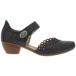 Escarpins - rieker - cuir - talon bottier 4cm - femme - bleu marine