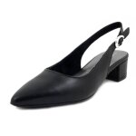 Escarpin sling back �l�gant en cuir souple noir - tamaris - talon 4 cm - femme