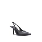 Escarpins slingback en simili avec bout pointu et talon fin. mod�le avec bride �lastique � larri�re et ...