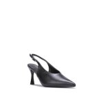 Escarpins slingback en simili d�coupe style r�tro. dot�s dune bride � boucle m�tallique � larri�re. mod�le ...