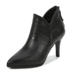 Escarpins talons aiguilles  bout pointu en cuir souple  carreaux noirs en cuir vritable bottines  ...