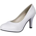 Escarpins talon aiguille hauteur plateforme epais pour femme - blanc en sourdine - taille eu 35
