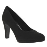 Escarpins decollete simple noir  semelle  talon dcroch haut