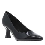 Escarpins noirs vernis  talon dcroch moyen et bonbout antidrapant