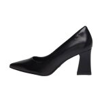 Escarpin � talon cuir tamaris - noir leat