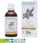 Eschscholtzia pavot de californie bio - teinture - m�re deschscholtzia californica 50 ml - herbiolys