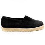 Espadrilles femme en daim et cuir noir - made in france - taille 38