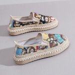 Espadrilles femme - imprim - toile - jaune