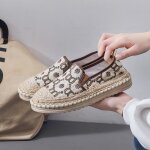 Espadrille femme en toile a�ration imprim�