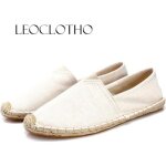 Espadrilles homme plates classique cousue main toile - leoclotho - reservoir shoes - blanc - homme - ...
