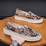 Espadrille homme en toile a�ration r�sistant � lusure antid�rapant imprim� - noir